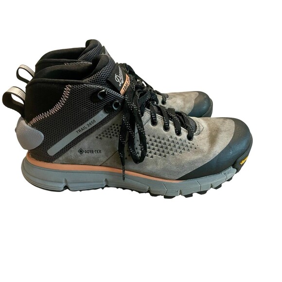 Danner TRAIL 2650 GTX Gray Salmon Waterproof  Mid Hiking Boots Womens Size 10 - Picture 1 of 6